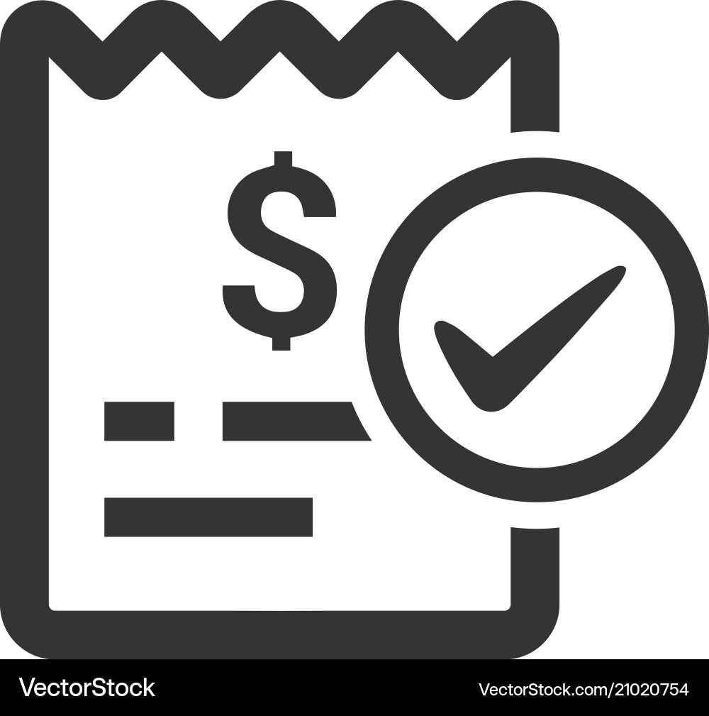 Erfolgreiche Zahlung Icon Vektorbild
