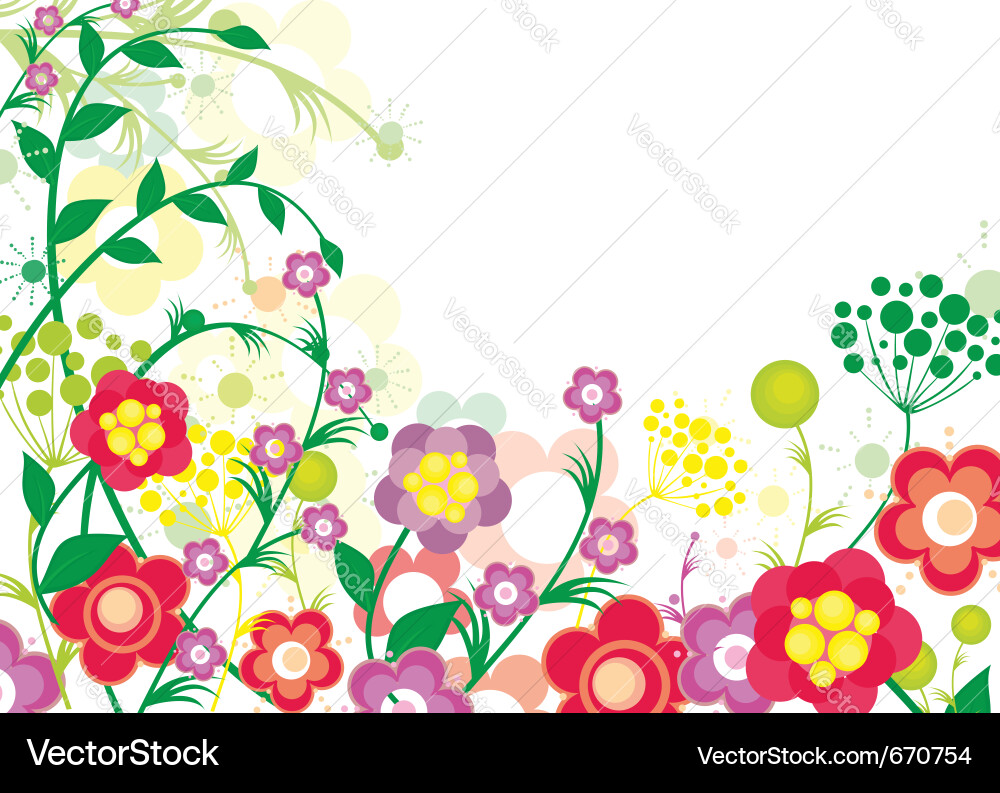 Pulsierende florale Hintergrund Vektorbild