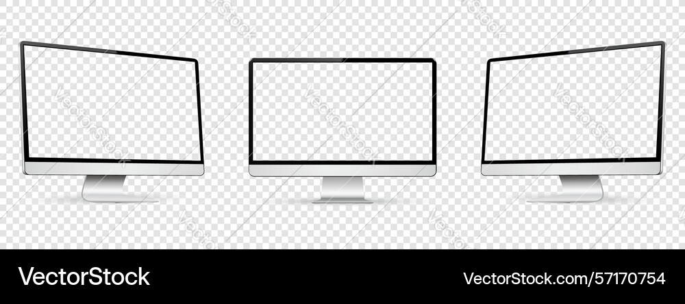Realistic computer screen mockup display Realistic computer screen mockup display vector image