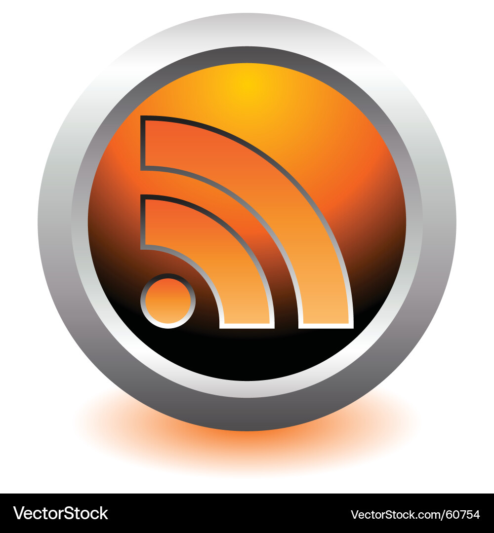 Rss button Vector Image
