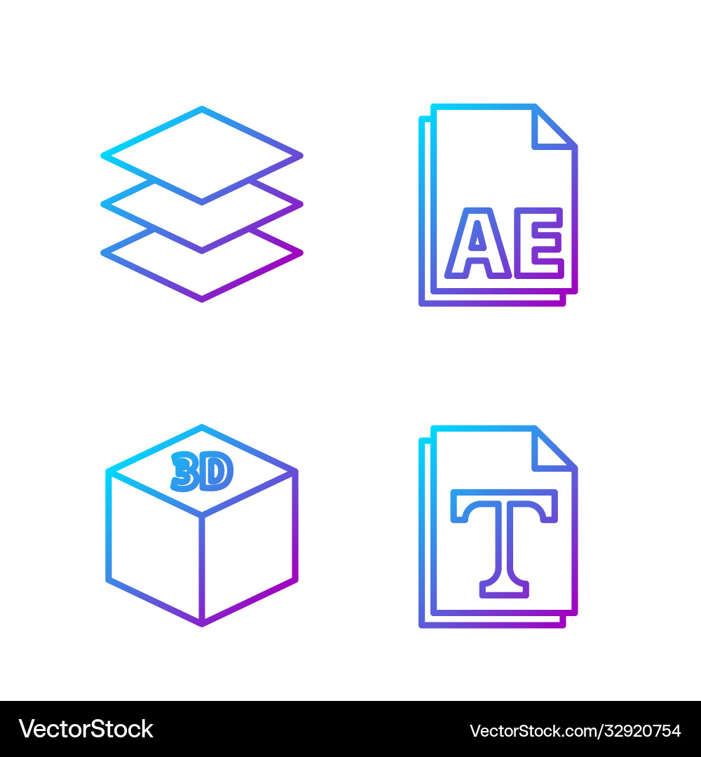 Set line text file document isometric cube Set line text file document isometric cube vector image