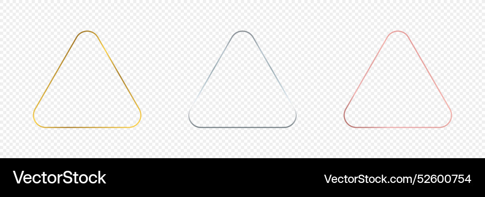 Set of three rounded rhombus frames Vector Image