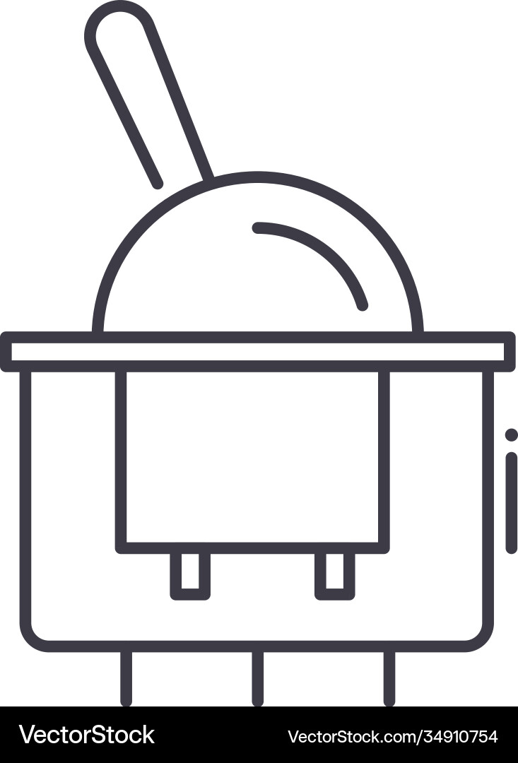 Toggle switch icon linear isolated vector image
