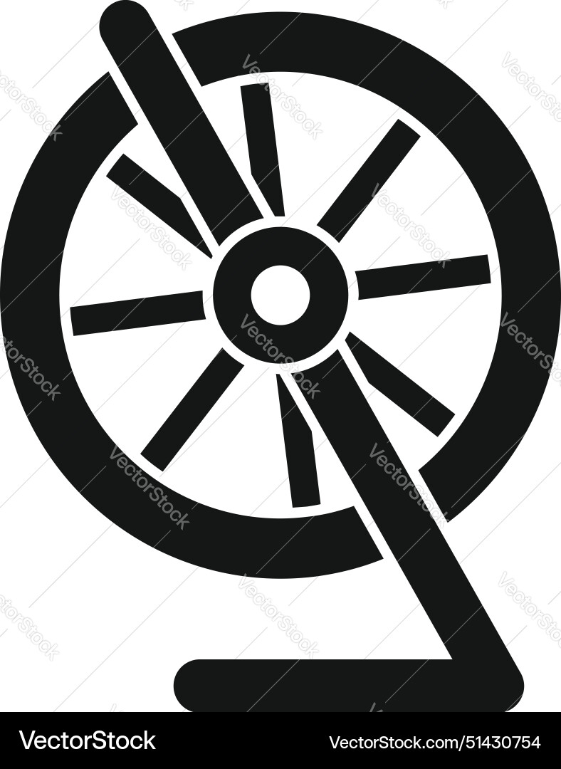 Vintage black and white spinning wheel silhouette Vector Image