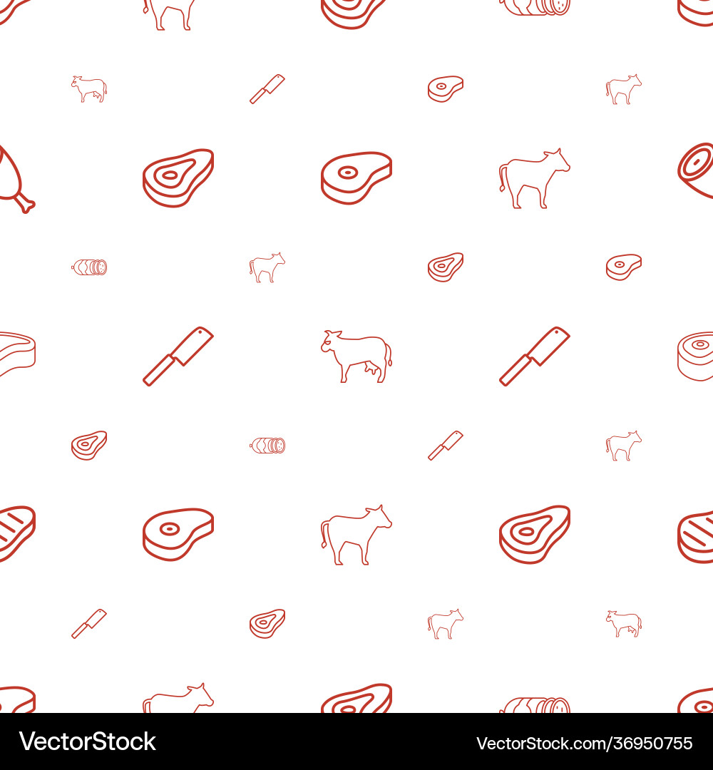 Beef icons pattern seamless white background – Free Vector | VectorStock