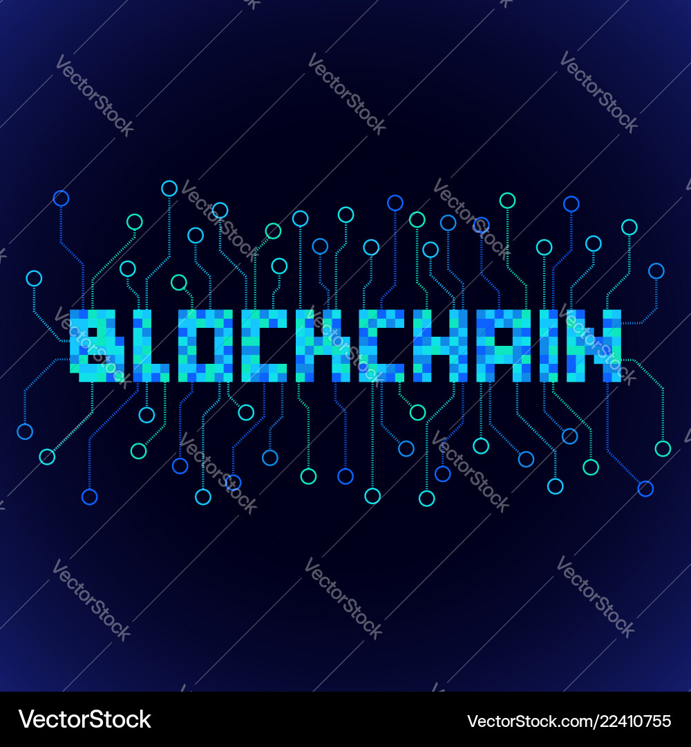 Blockchain distributed ledger technology Vector Image