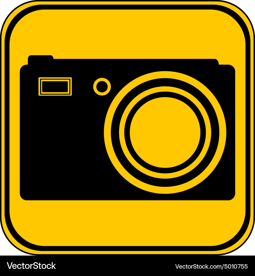 Camera button vector image