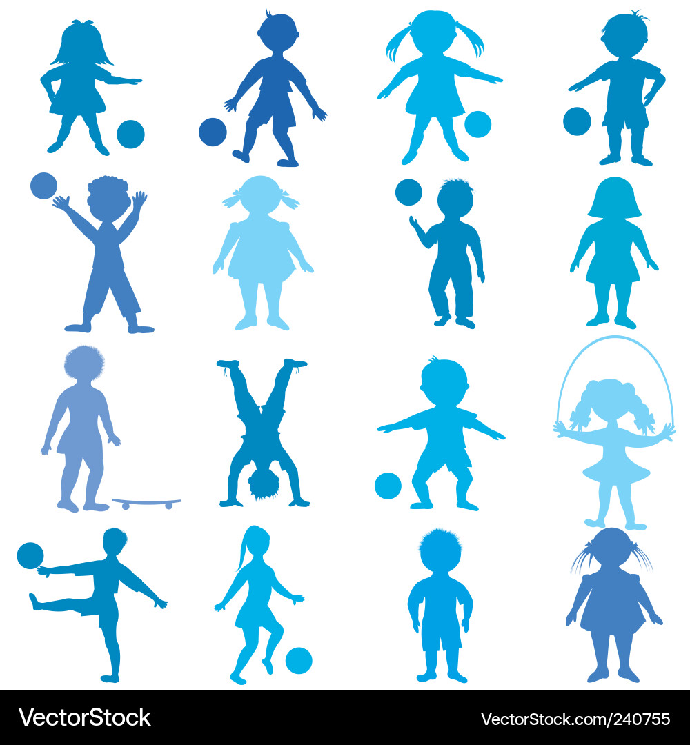 Children at Play Vector Image