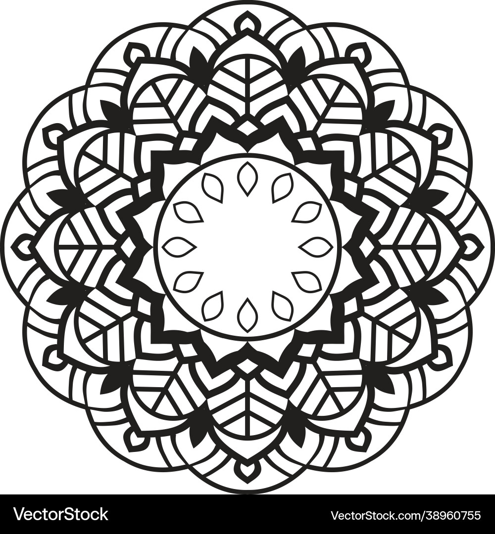 Circular pattern in form a mandala vector image