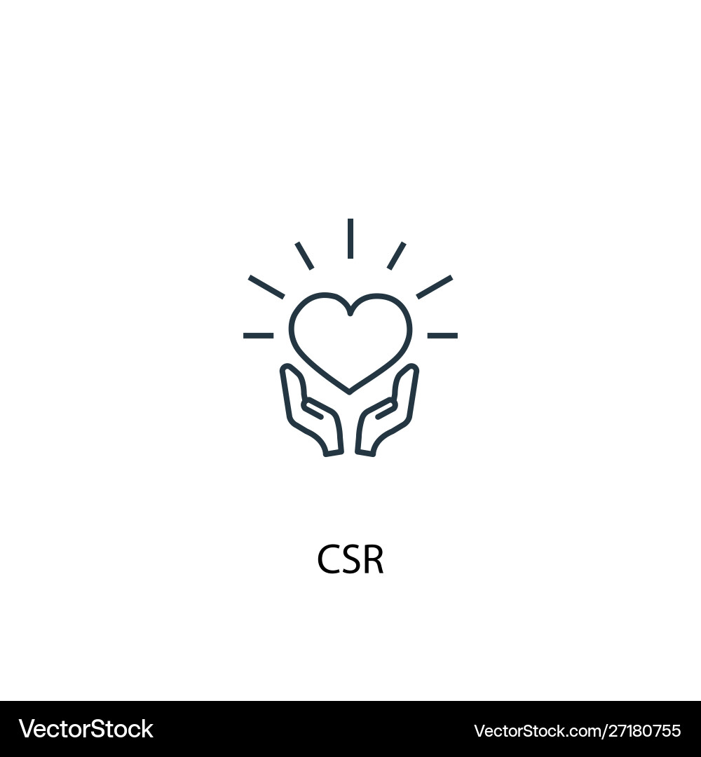 Csr concept line icon simple element vector image