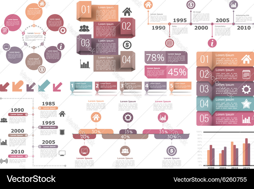 Data Visualization Elements Vector Image