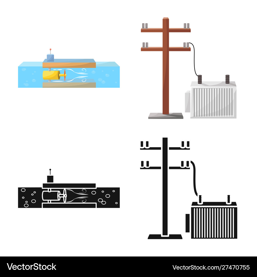 Isolated object source and environment symbol Isolated object source and environment symbol vector image