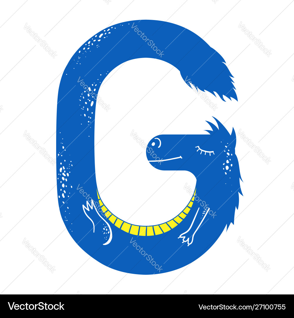 Monster letter g Monster letter g vector image