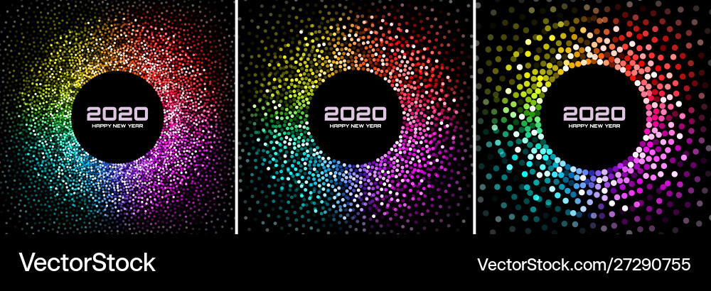 New year 2020 night party rainbow paper confetti New year 2020 night party rainbow paper confetti vector image