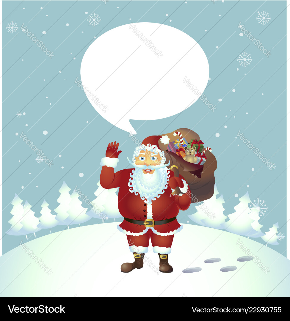 Santa claus karikatur waving sie hand Santa claus karikatur waving sie hand vektorbild