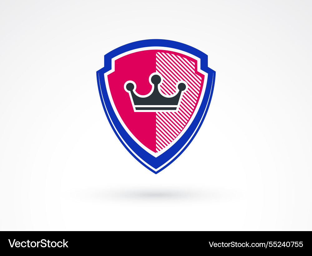 Shield with crown logo ammo protection symbol Shield with crown logo ammo protection symbol vector image