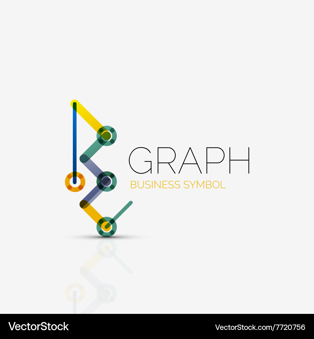 Abstract logo idea linear chart or graph Vector Image