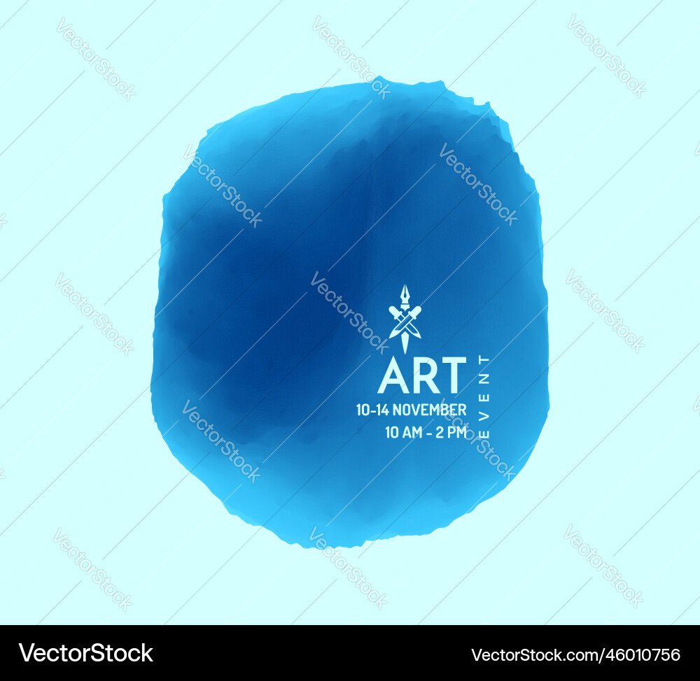 Art event invitation template with date and time Art event invitation template with date and time vector image