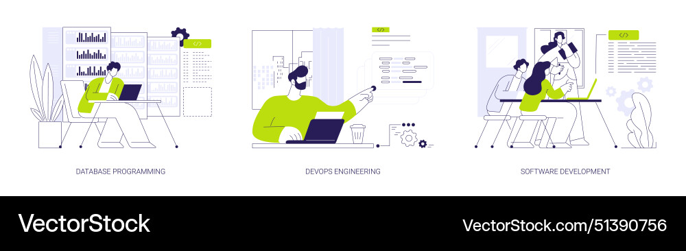 Back end development abstract concept vector image