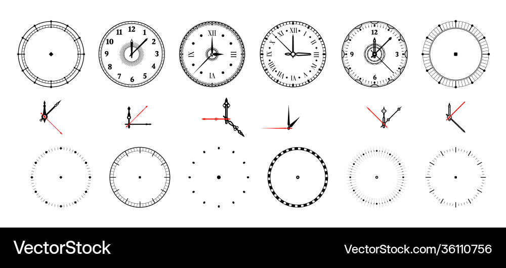 Classic Clock Face - Watch Dial vector image