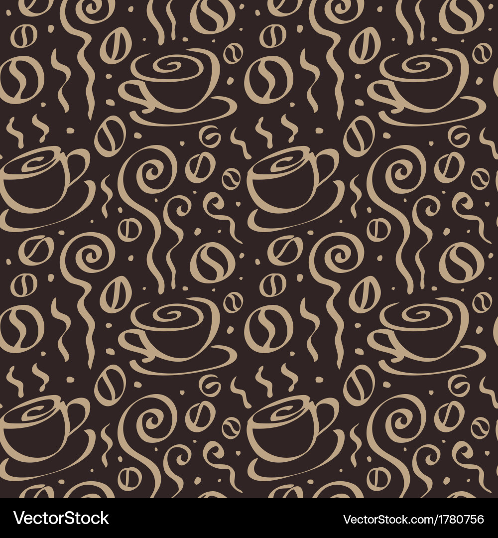Coffee Pattern Background Vector Image