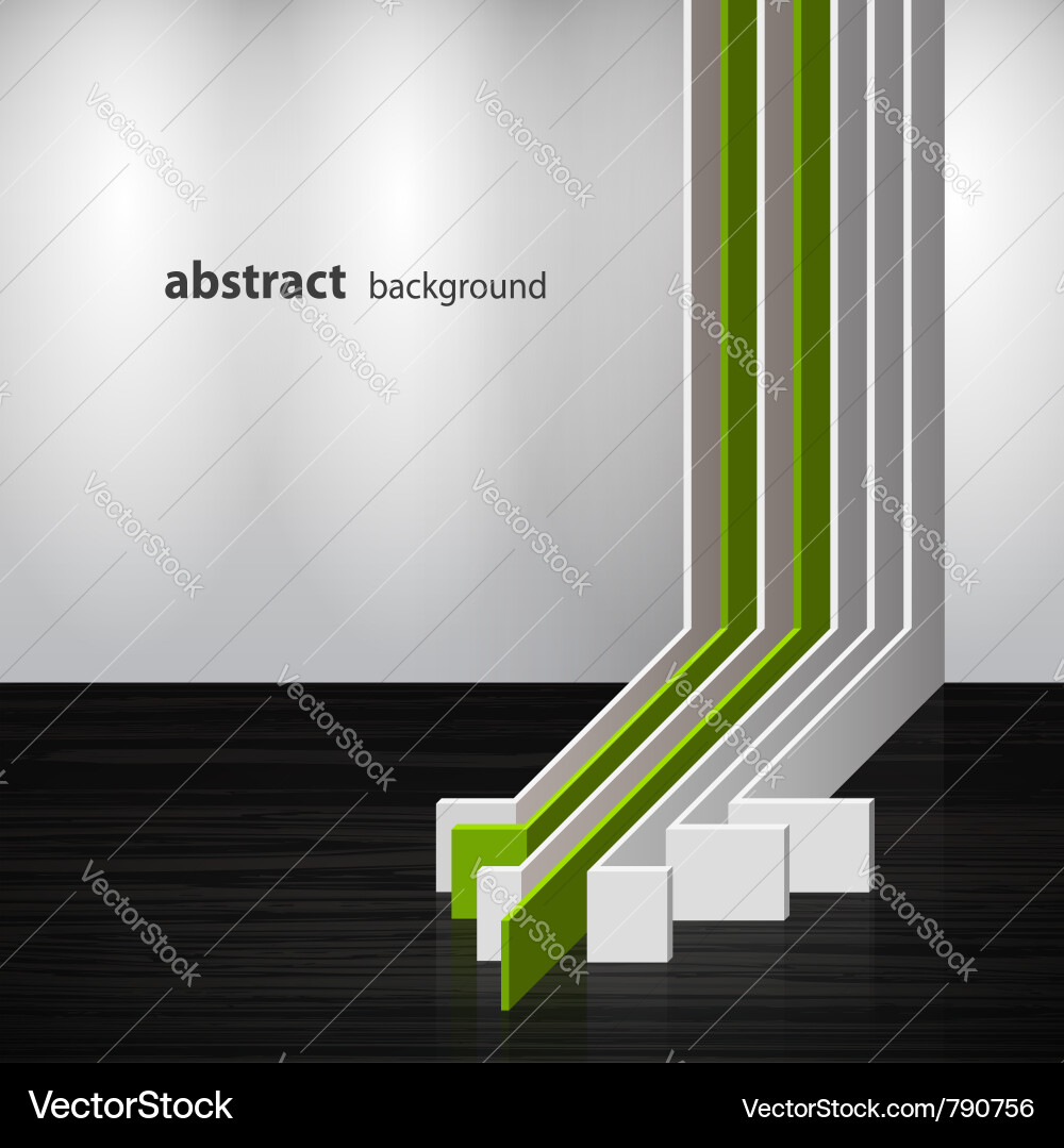 Dynamic Green Arrow Background Vector Image