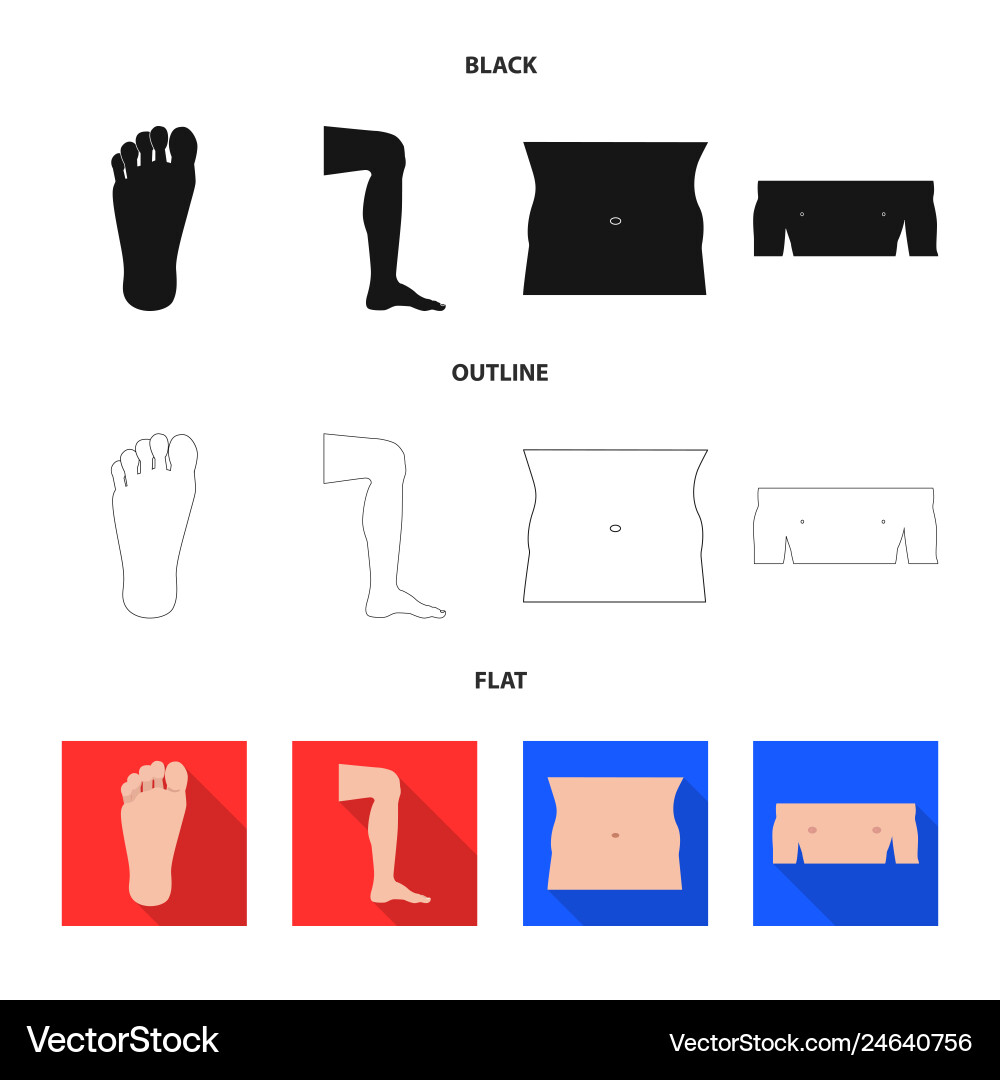 Isolated object of human and part logo collection Isolated object of human and part logo collection vector image