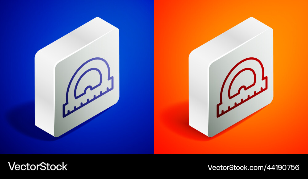 Isometric line protractor grid for measuring Vector Image