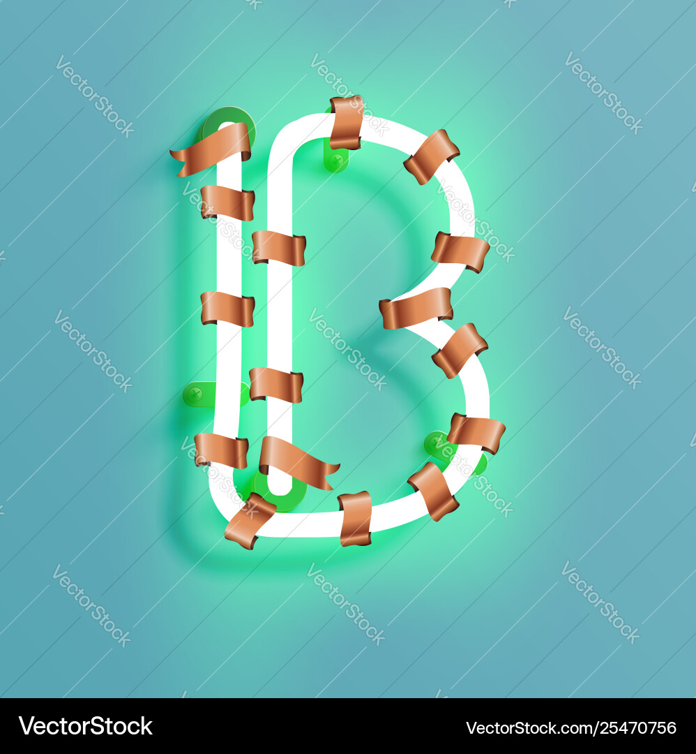 Neon font from a fontset with christmas Neon font from a fontset with christmas vector image