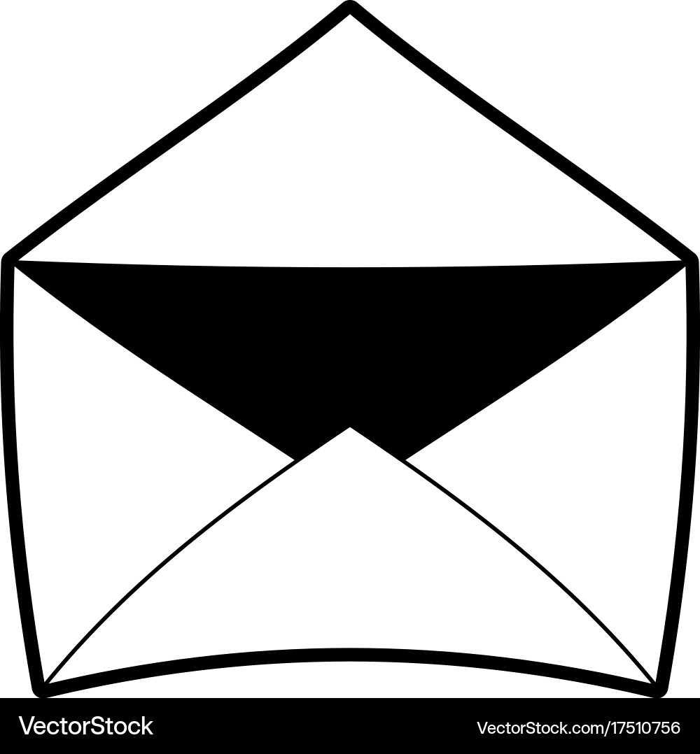 Open message envelope icon image vector image