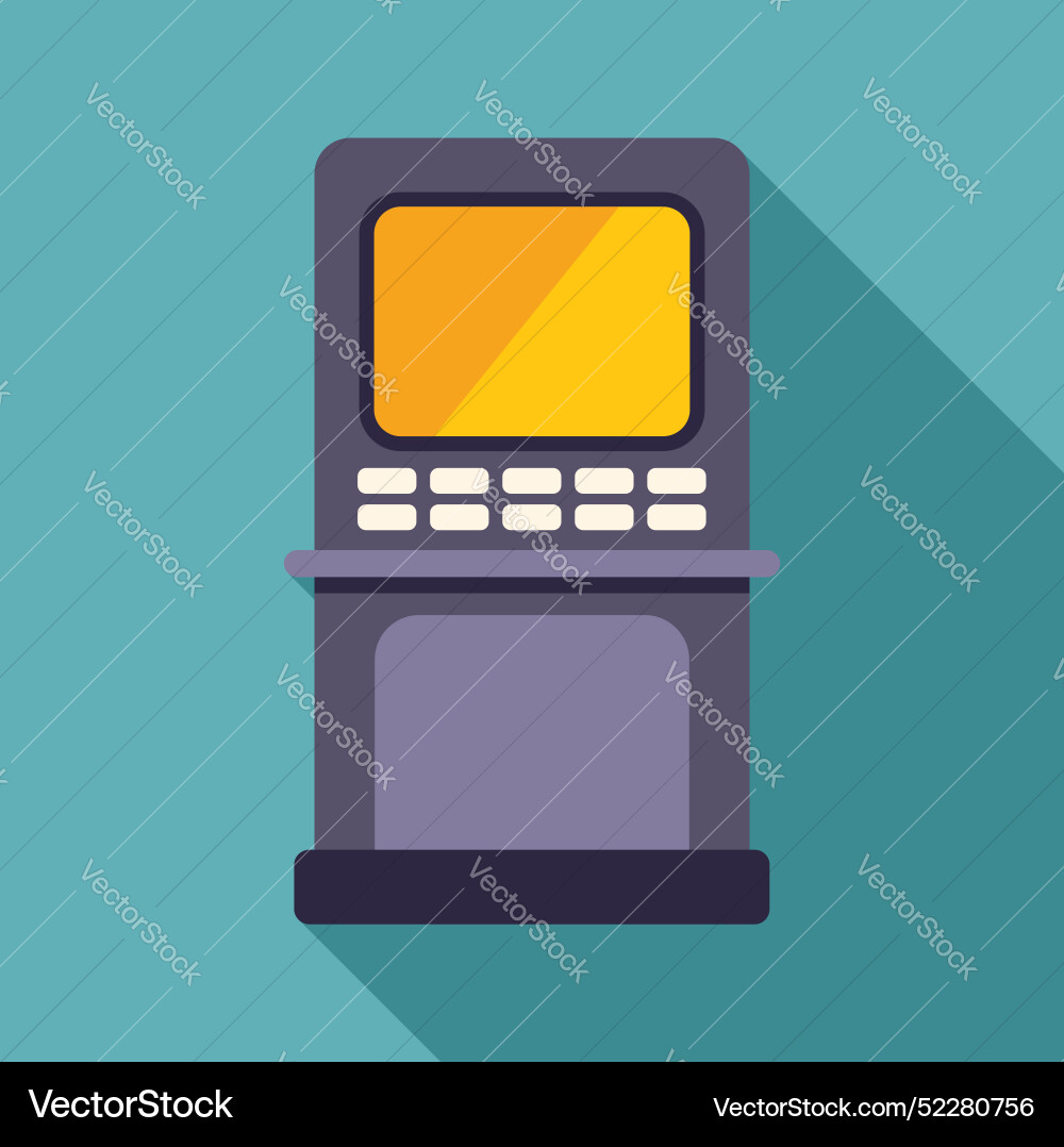 Retro arcade game showing blank screen Retro arcade game showing blank screen vector image
