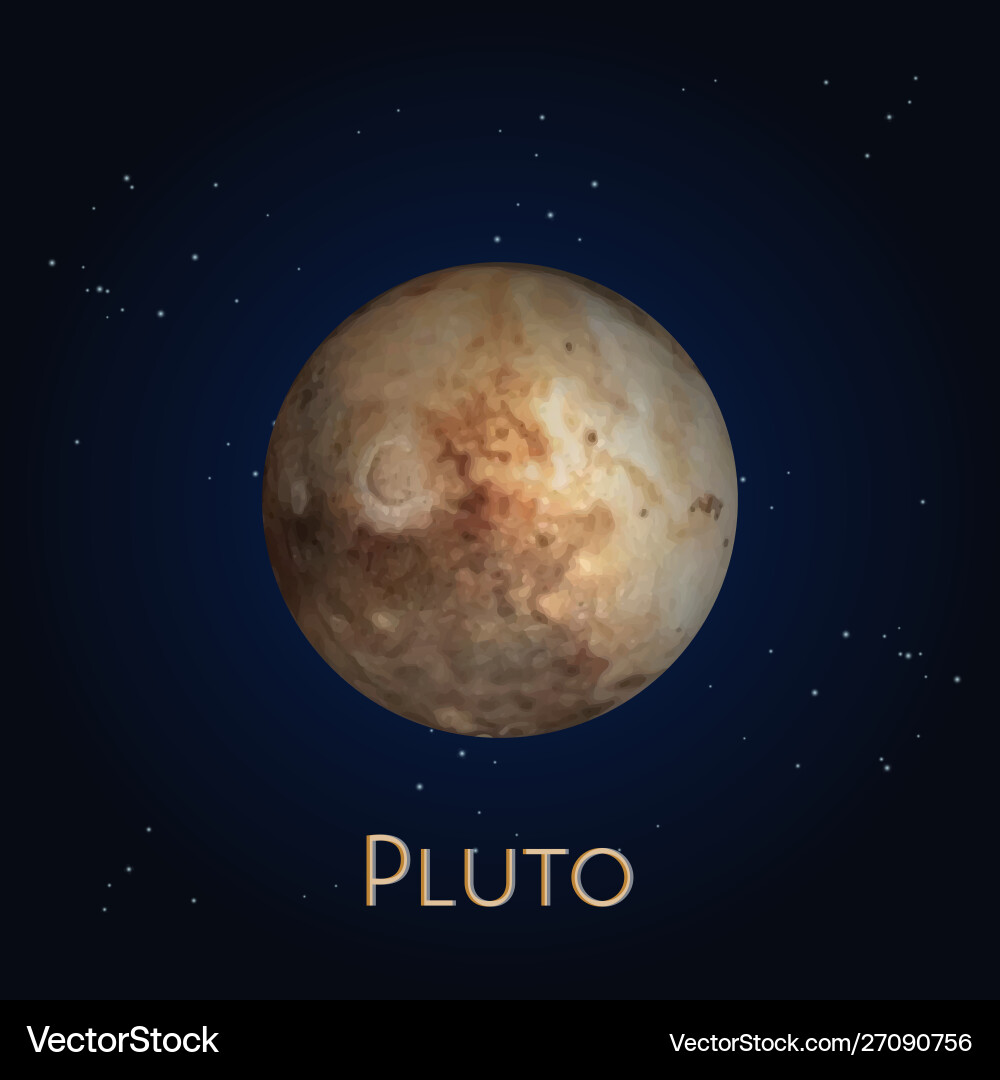 Zwergplaneten Pluto-Ikone Solarsystem Kosmos Zwergplaneten Pluto-Ikone Solarsystem Kosmos vektorbild