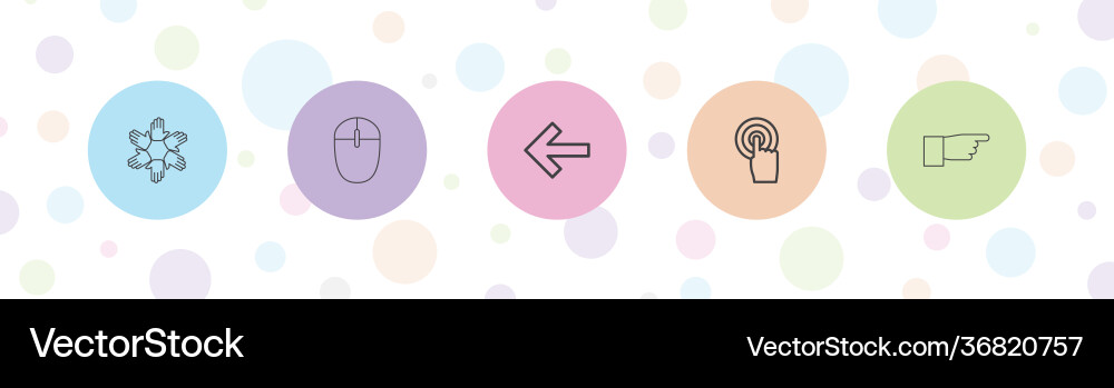 5 click icons 5 click icons Vector Image