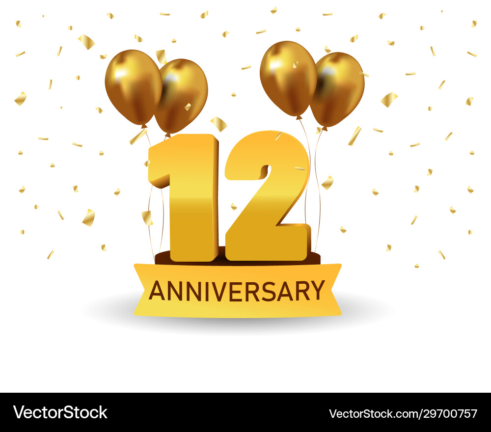 Anniversary gold numbers Anniversary gold numbers vector image