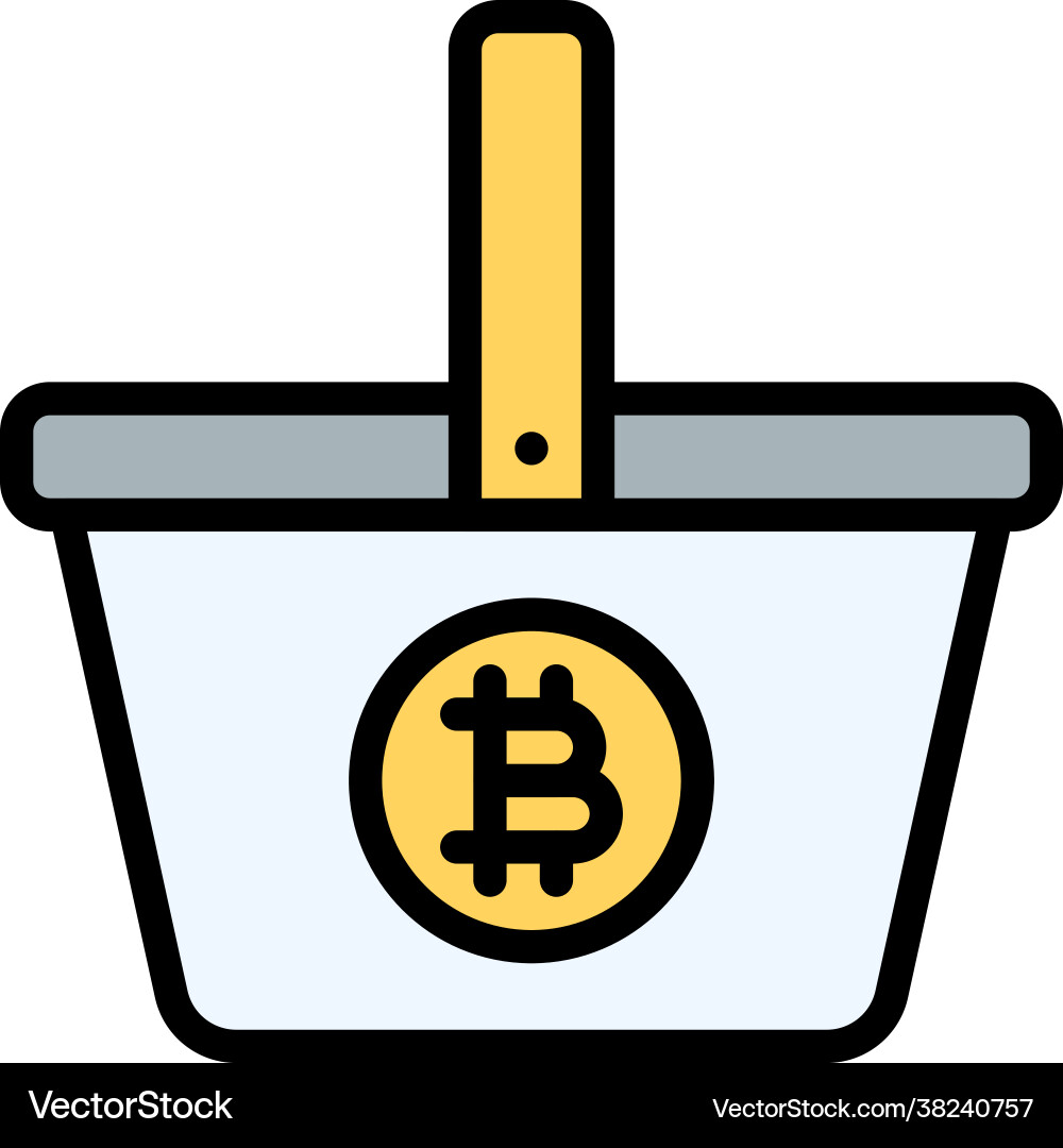 Basket icon cryptocurrency related – Royalty-Free Vector | VectorStock