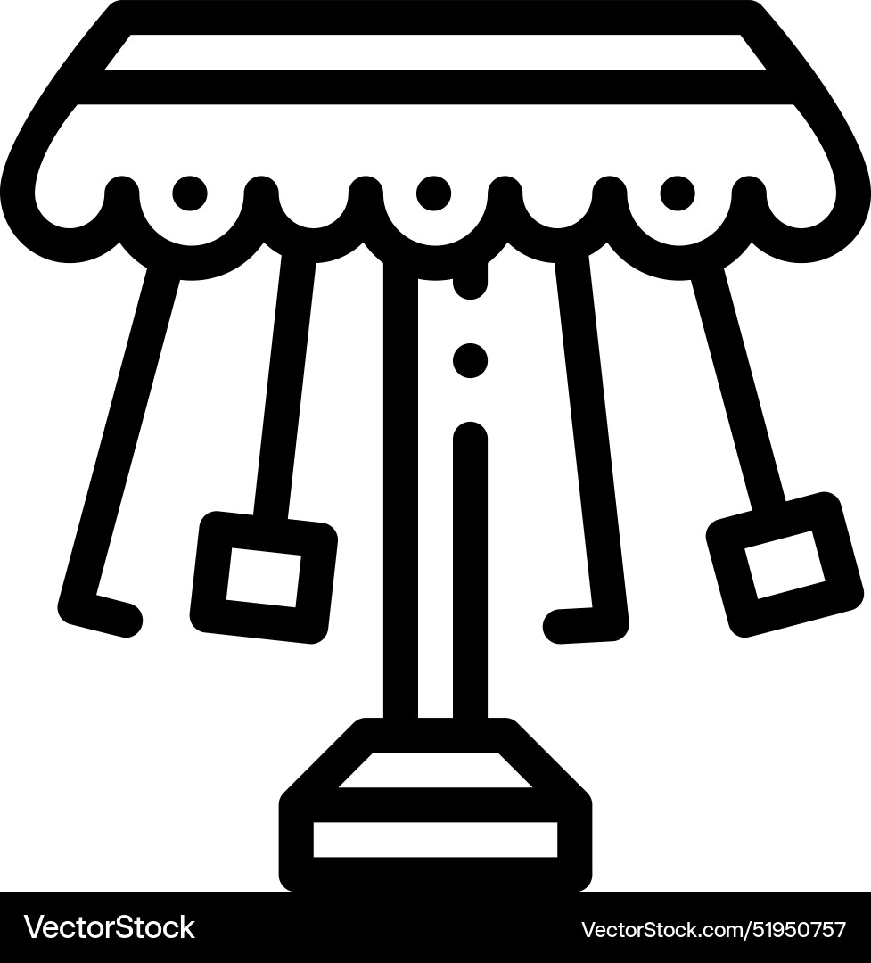 Carousel icon thin linear style design isolated Carousel icon thin linear style design isolated vector image