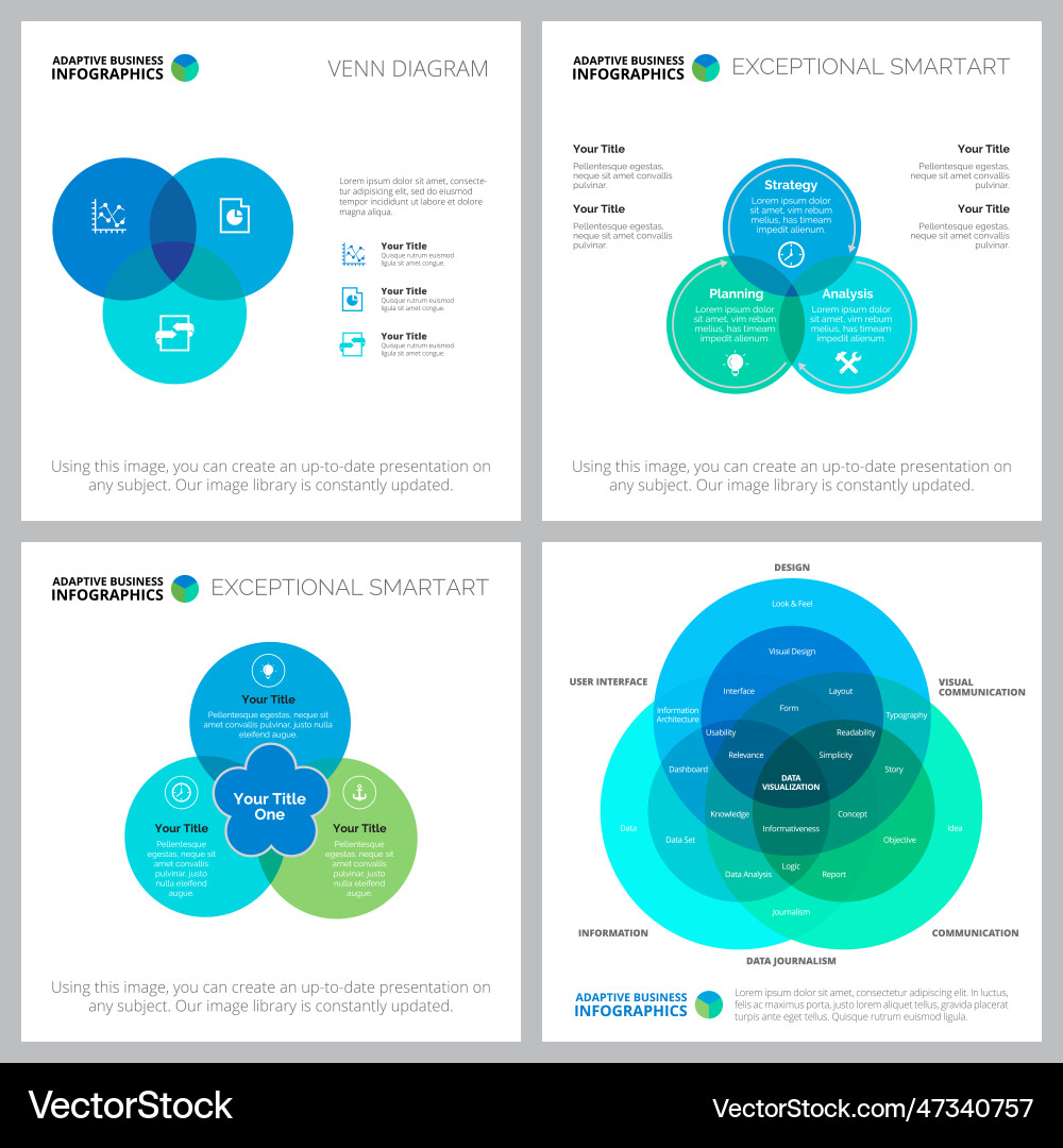Creative graphs set for annual report web design Vector Image