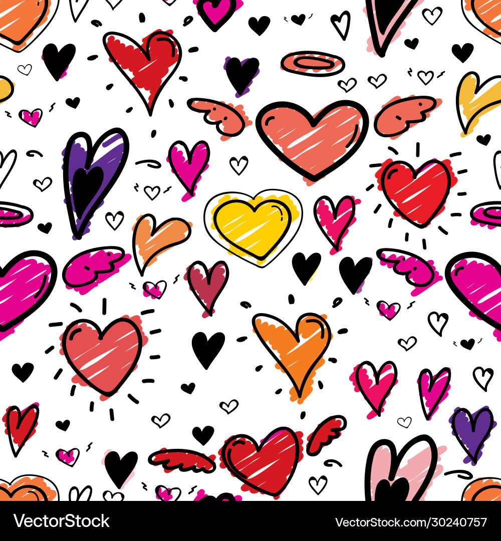 Heart Seamless Pattern vector image