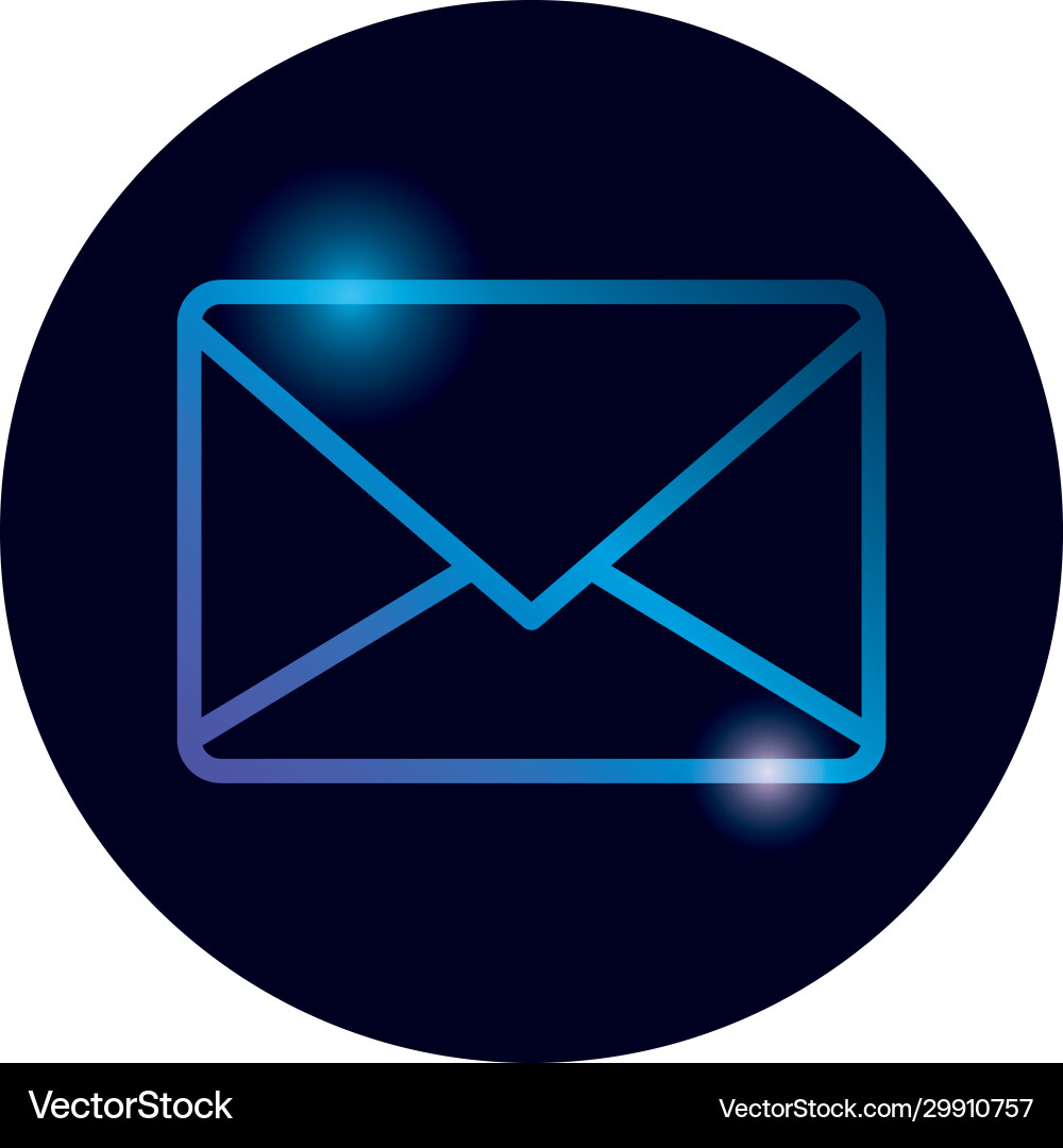 Isolated envelope message gradient style icon Isolated envelope message gradient style icon vector image