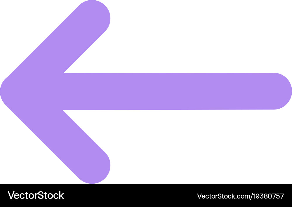 Pointer arrow in modern flat style button vector image