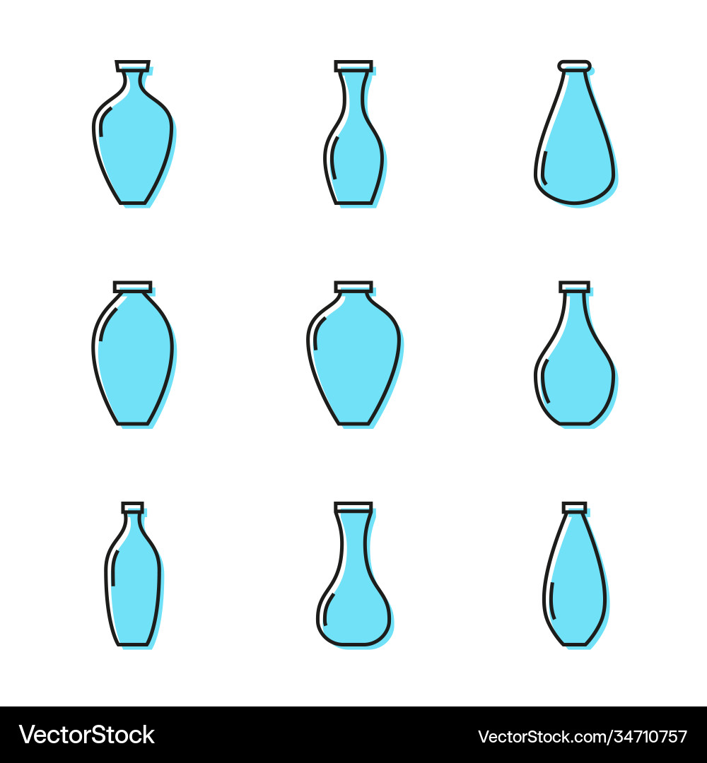 Vector Vass Set vases Royalty Free Vector Image - VectorStock