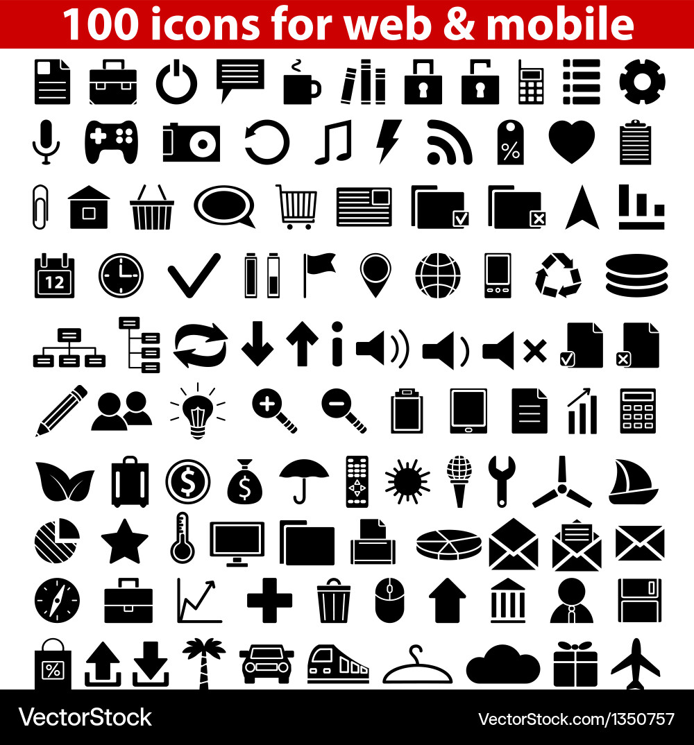 Web icons vector image