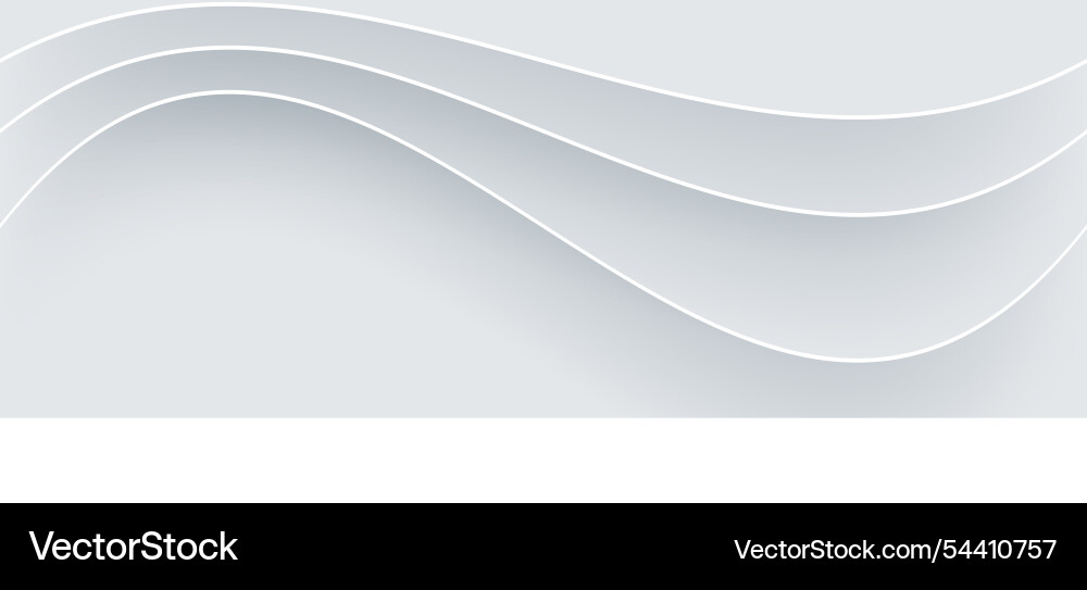White layer wave background with realistic style White layer wave background with realistic style vector image