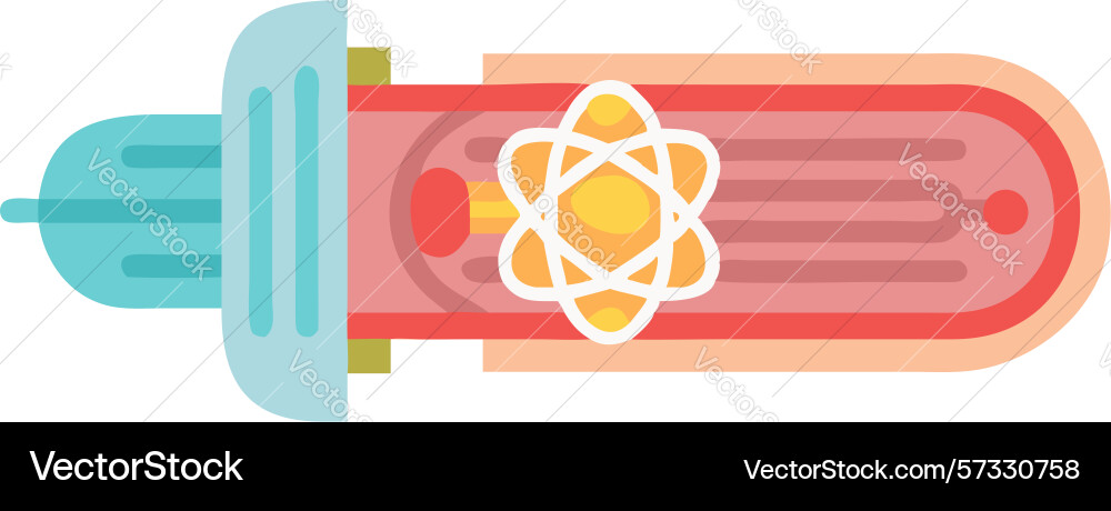 Advanced particle accelerator or atomic energy vector image