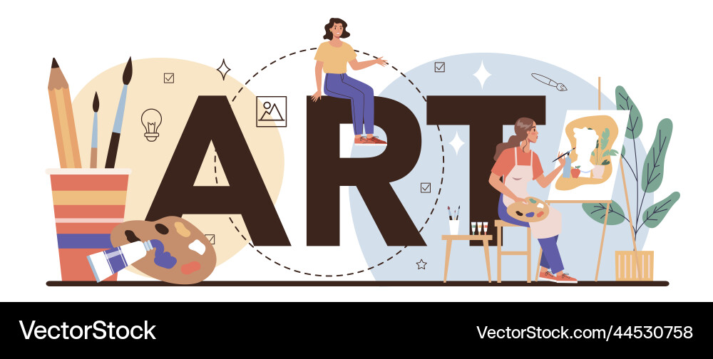 Art typographic header professional in front Art typographic header professional in front Vector Image