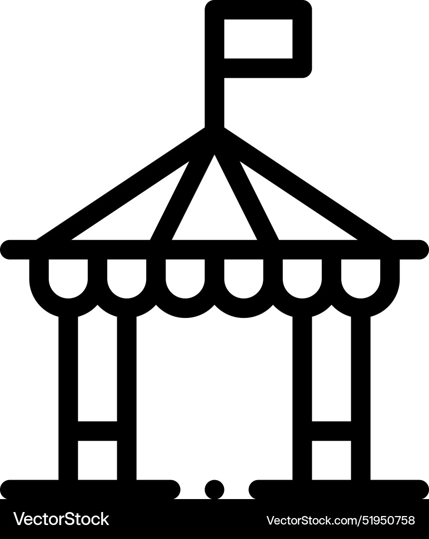 Carousel icon thin linear style design isolated Carousel icon thin linear style design isolated vector image