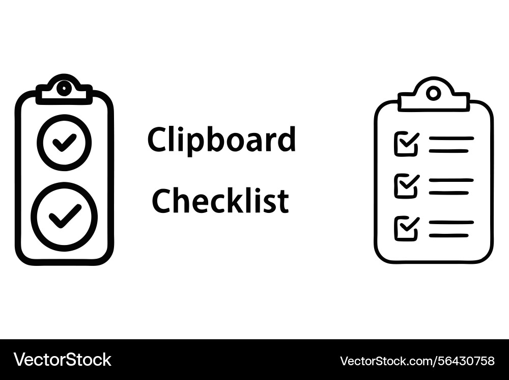 Clipboard and checklist with marked tasks vector image