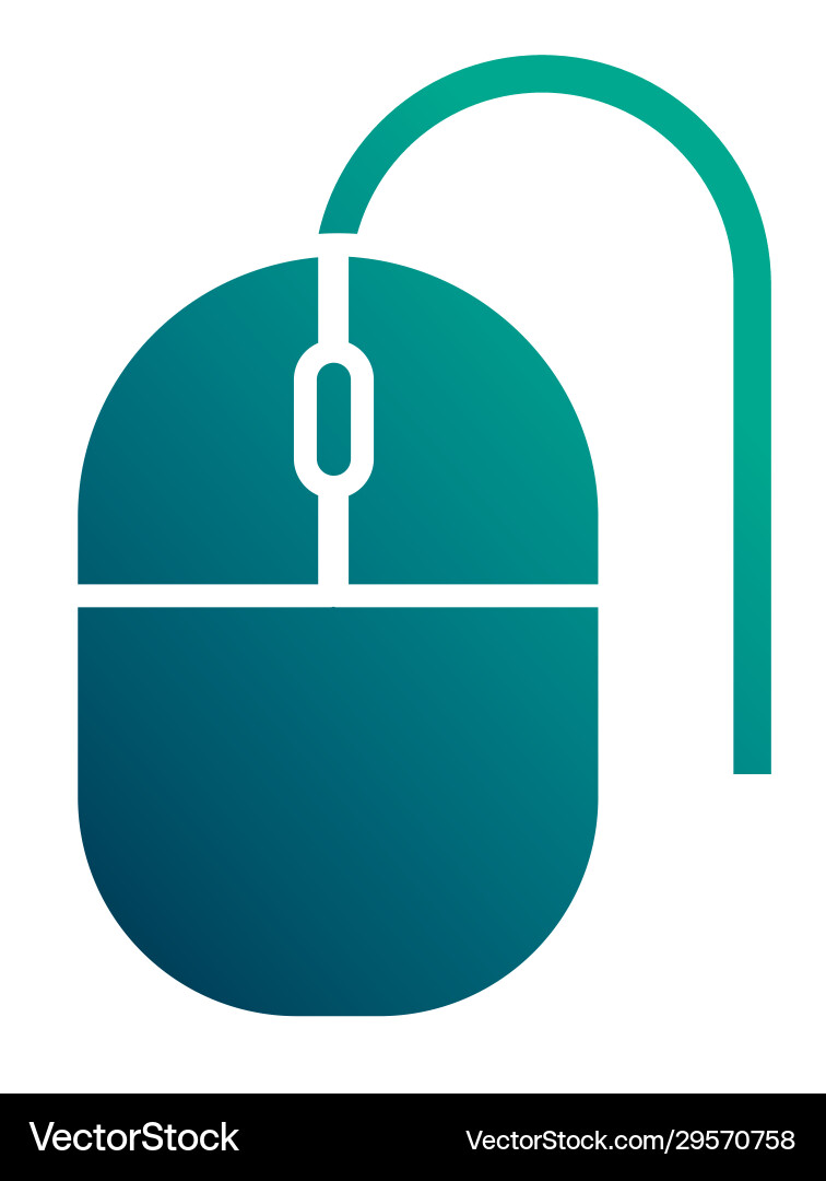 Computer mouse gradient style icon vector image