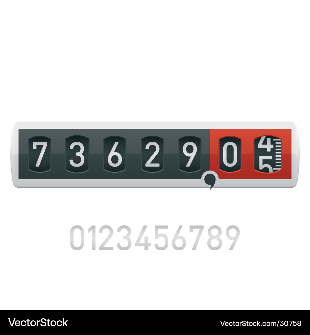 Digital Counter Display vector image