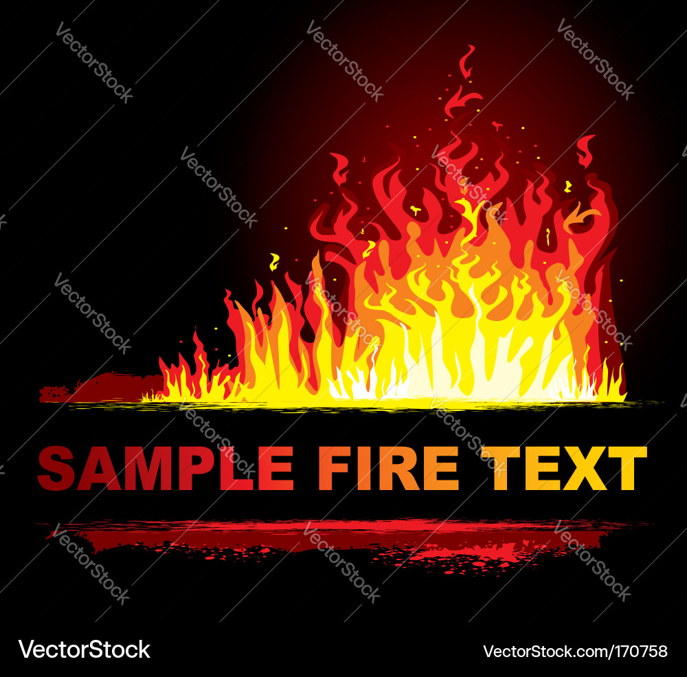 Dynamic Fire Background Vector Image